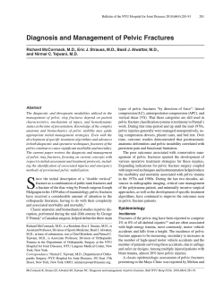 Diagnosis and Management of Pelvic Fractures and Nirmal C. Tejwani, M.D.