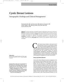 Cystic Breast Lesions Sonographic Findings and Clinical Management Review Article