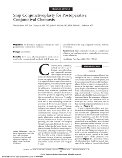 Snip Conjunctivoplasty for Postoperative Conjunctival Chemosis