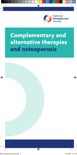 Complementary and alternative therapies and osteoporosis 08286 5 Complementary aw.indd   2