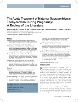 The Acute Treatment of Maternal Supraventricular
