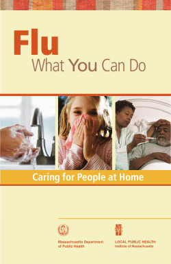Flu What You Can Do Caring for People at Home Massachusetts Department