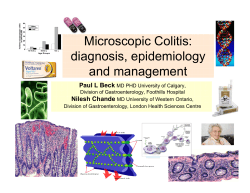 Microscopic Colitis: diagnosis, epidemiology and management Paul L Beck