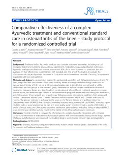 Comparative effectiveness of a complex Ayurvedic treatment and conventional standard
