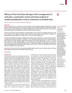 Eﬃ cacy of low-level laser therapy in the management of