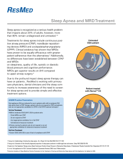 Sleep Apnea and MRD Treatment