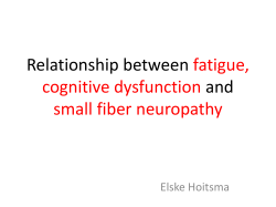 Relationship between and fatigue, cognitive dysfunction