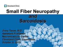 Small Fiber Neuropathy and Sarcoidosis