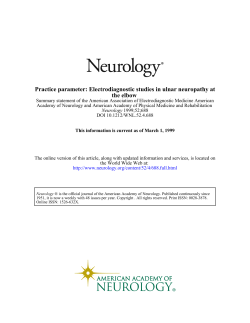 Practice parameter: Electrodiagnostic studies in ulnar neuropathy at the elbow