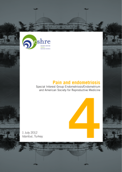 4 Pain and endometriosis European Society of Human Reproduction &amp; Embryology