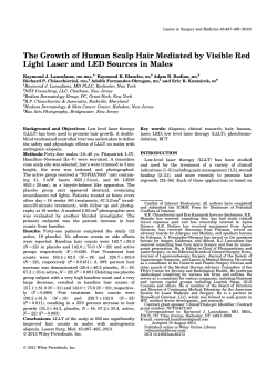 The Growth of Human Scalp Hair Mediated by Visible Red