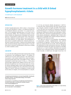 Growth hormone treatment in a child with X-linked hypophosphataemic rickets CASE REPORT