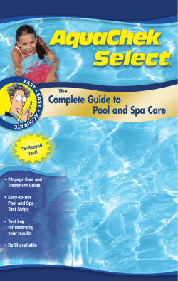 Complete Guide to Pool and Spa Care