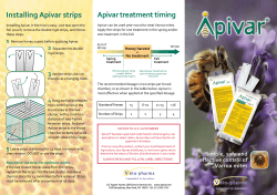 Apivar treatment timing Installing Apivar strips