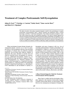 Treatment of Complex Posttraumatic Self-Dysregulation Julian D. Ford, Christine A. Courtois, Kathy Steele,