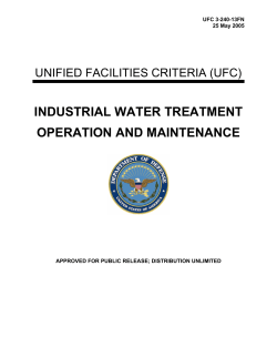 INDUSTRIAL WATER TREATMENT OPERATION AND MAINTENANCE  UNIFIED FACILITIES CRITERIA (UFC)
