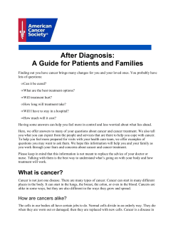 After Diagnosis: A Guide for Patients and Families