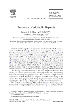 Treatment of Alcoholic Hepatitis *, Robert S. O’Shea, MD, MSCE