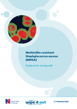 Methicillin-resistant Staphylococcus aureus (MRSA) Guidance for nursing staff