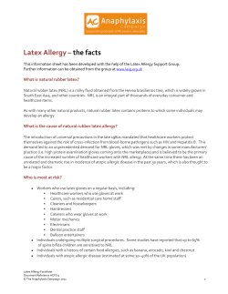 Latex Allergy – the facts