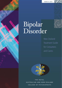 Bipolar Disorder New Zealand Treatment Guide