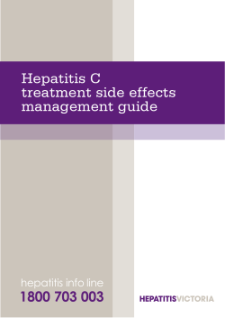 Hepatitis C treatment side effects management guide 1800 703 003