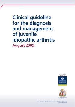 Clinical guideline for the diagnosis and management of juvenile