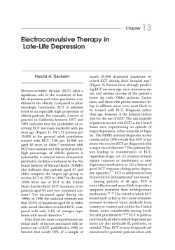 13 Electroconvulsive Therapy in Late-Life Depression Chapter