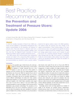 Best Practice Recommendations for the Prevention and Treatment of Pressure Ulcers: