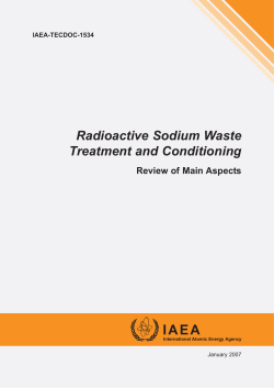Radioactive Sodium Waste Treatment and Conditioning Review of Main Aspects IAEA-TECDOC-1534