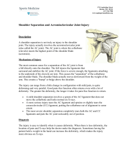 Shoulder Separation and Acromioclavicular Joint Injury
