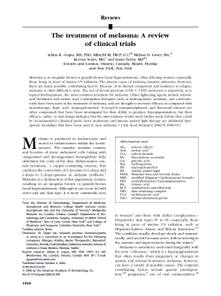 The treatment of melasma: A review of clinical trials R
