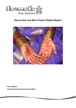 Henna Hair and Skin Product Safety Report  Paul Leighton