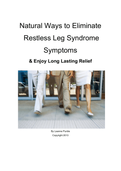 Natural Ways to Eliminate Restless Leg Syndrome Symptoms &amp; Enjoy Long Lasting Relief