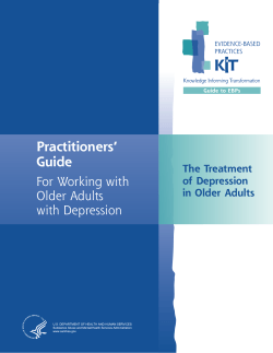 Practitioners’ Guide For Working with Older Adults