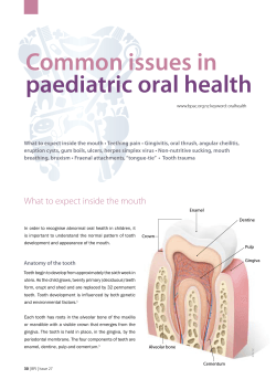 Common issues in paediatric oral health