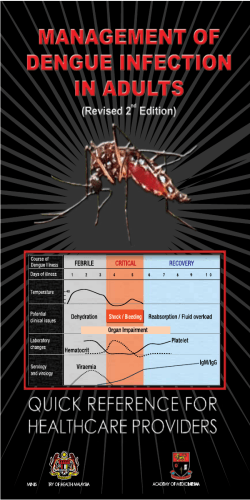 MANAGEMENT OF DENGUE INFECTION IN ADULTS (Revised 2