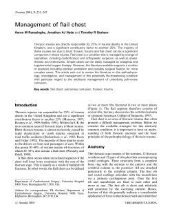 Management of flail chest Trauma 2001; 3: 235–247