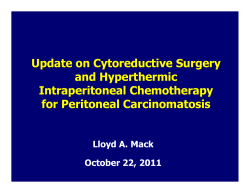 Update on Cytoreductive Surgery and Hyperthermic Intraperitoneal Chemotherapy for Peritoneal Carcinomatosis