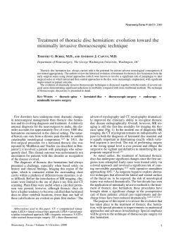 Treatment of thoracic disc herniation: evolution toward the