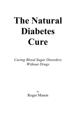 The Natural Diabetes Cure Curing Blood Sugar Disorders