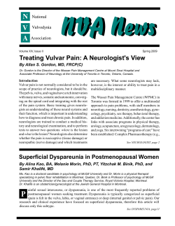 A Treating Vulvar Pain: A Neurologist's View