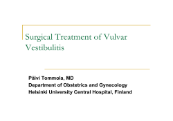 Surgical Treatment of Vulvar Vestibulitis