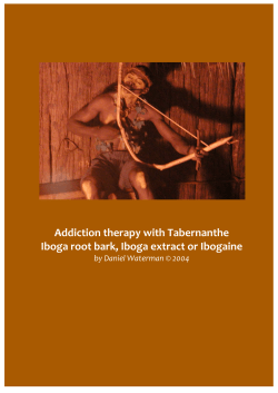 Addiction therapy with Tabernanthe Iboga root bark, Iboga extract or Ibogaine by Daniel Waterman © 2004  