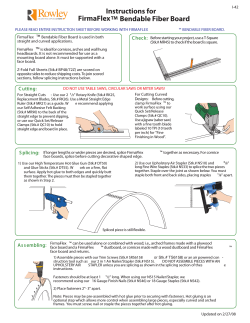 Instructions for FirmaFlex Bendable Fiber Board TM