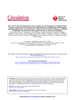 2012 ACCF/AHA Focused Update of the Guideline for the Management... ST-Elevation Myocardial Infarction (Updating the 2007 Guideline −