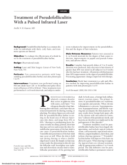 Treatment of Pseudofolliculitis With a Pulsed Infrared Laser