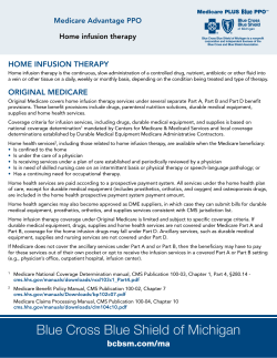 Home infusion therapy Medicare Advantage PPO