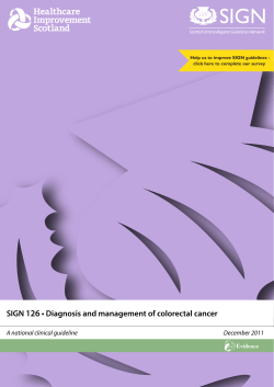 126 SIGN • Diagnosis and management of colorectal cancer A national clinical guideline