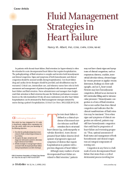Fluid Management Strategies in Heart Failure Cover Article